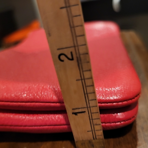 Coach Red Pebbled Leather Wristlet Wallet - Picture 15 of 16